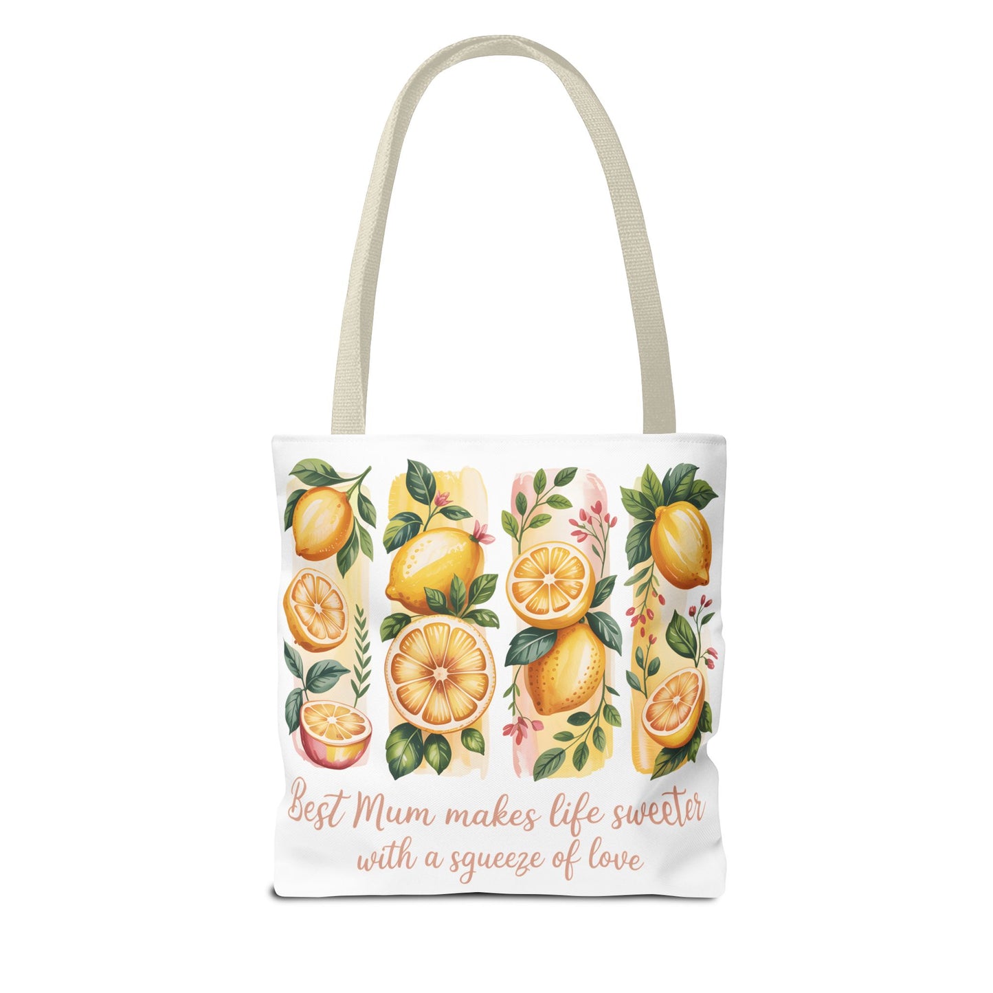 Best Mom Tote Bag, Lemon Print, lemon birthday gift