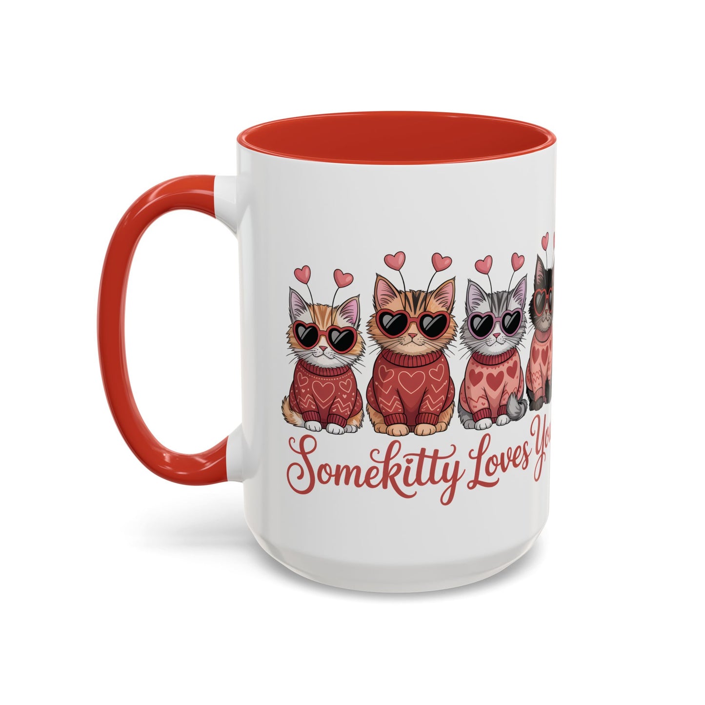 Valentine Kitty Mug | kitten Coffee Cup | cat Lover Gift | Valentines Day Mug |
