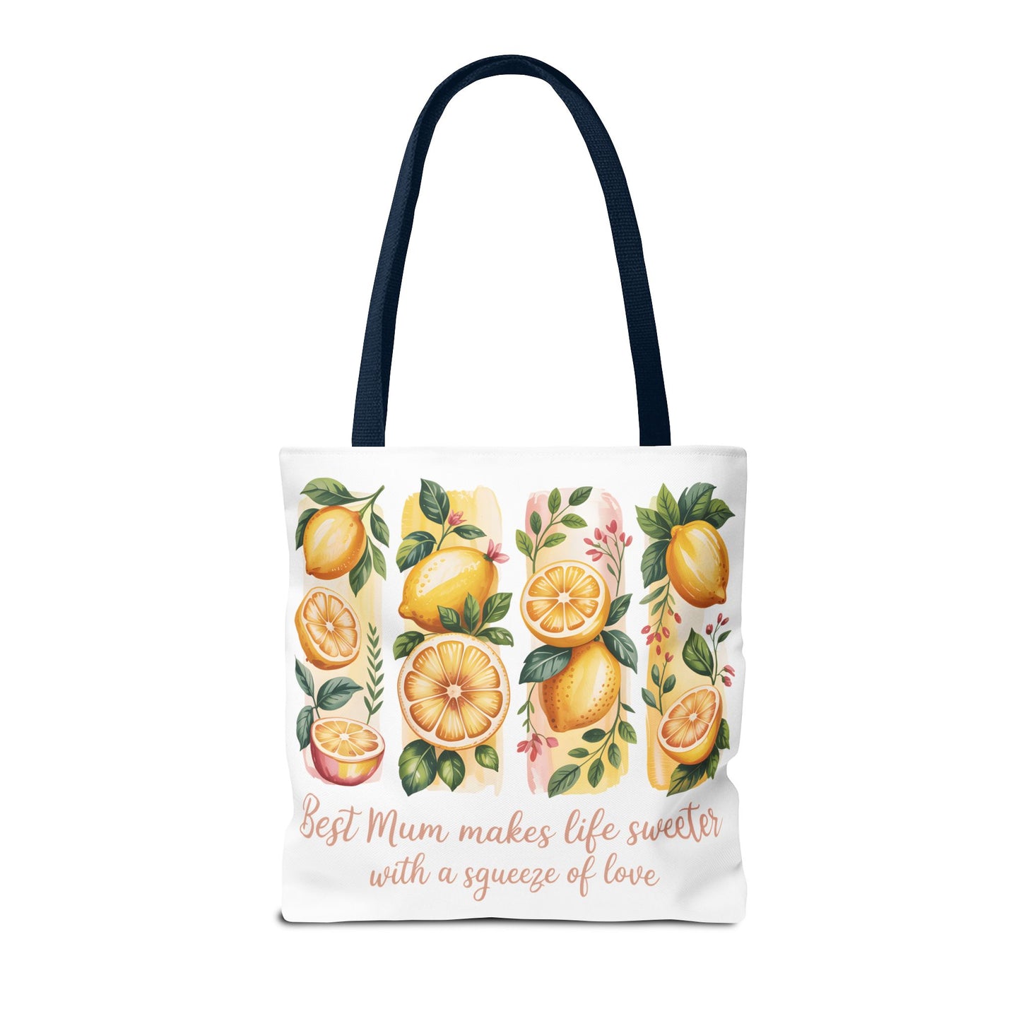 Best Mom Tote Bag, Lemon Print, lemon birthday gift