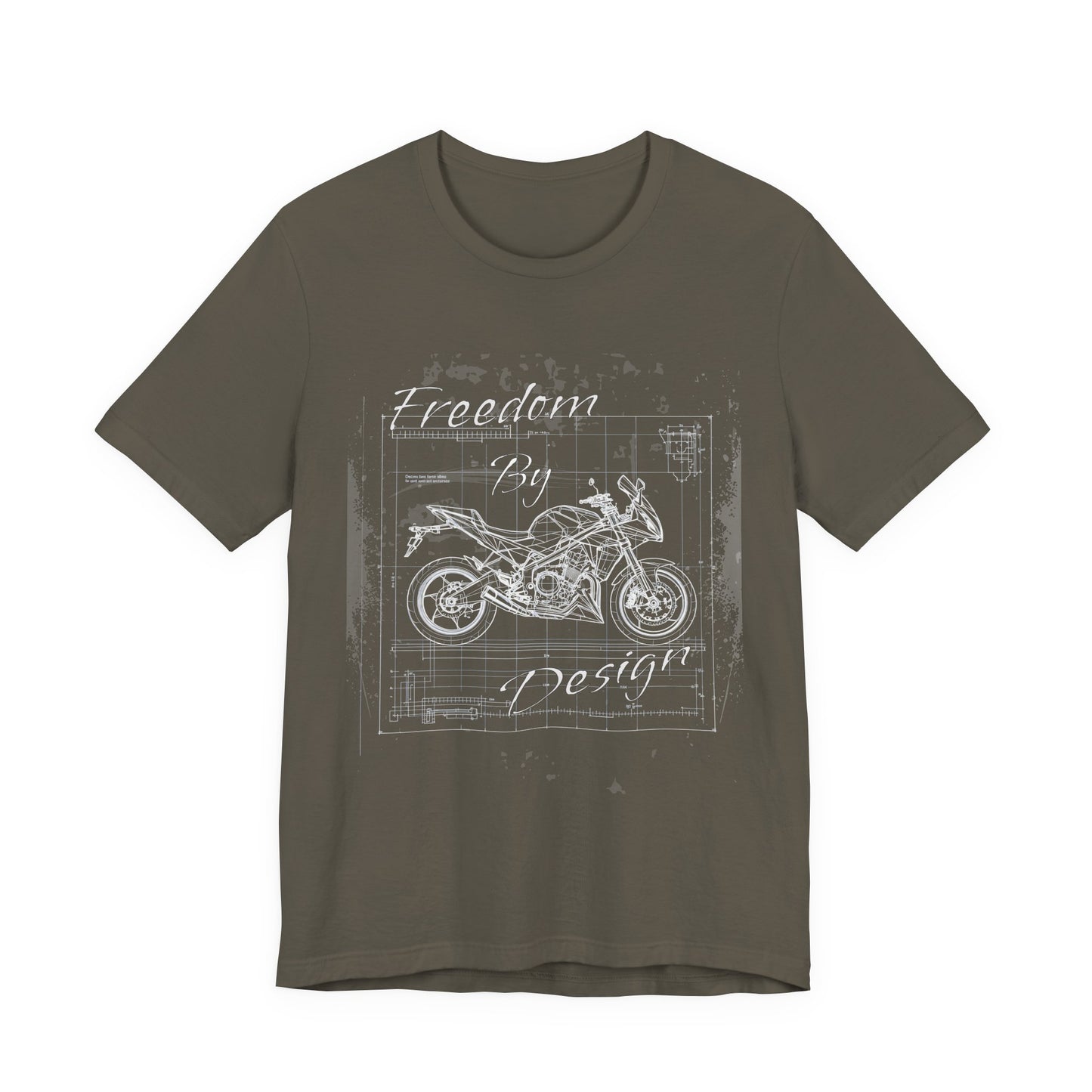 Freedom By Design Motorcycle T-Shirt , Blueprint Motorbike Tee , Biker Dad Gift , Mechanic Shirt , Motorcycle Rider Gift for Him