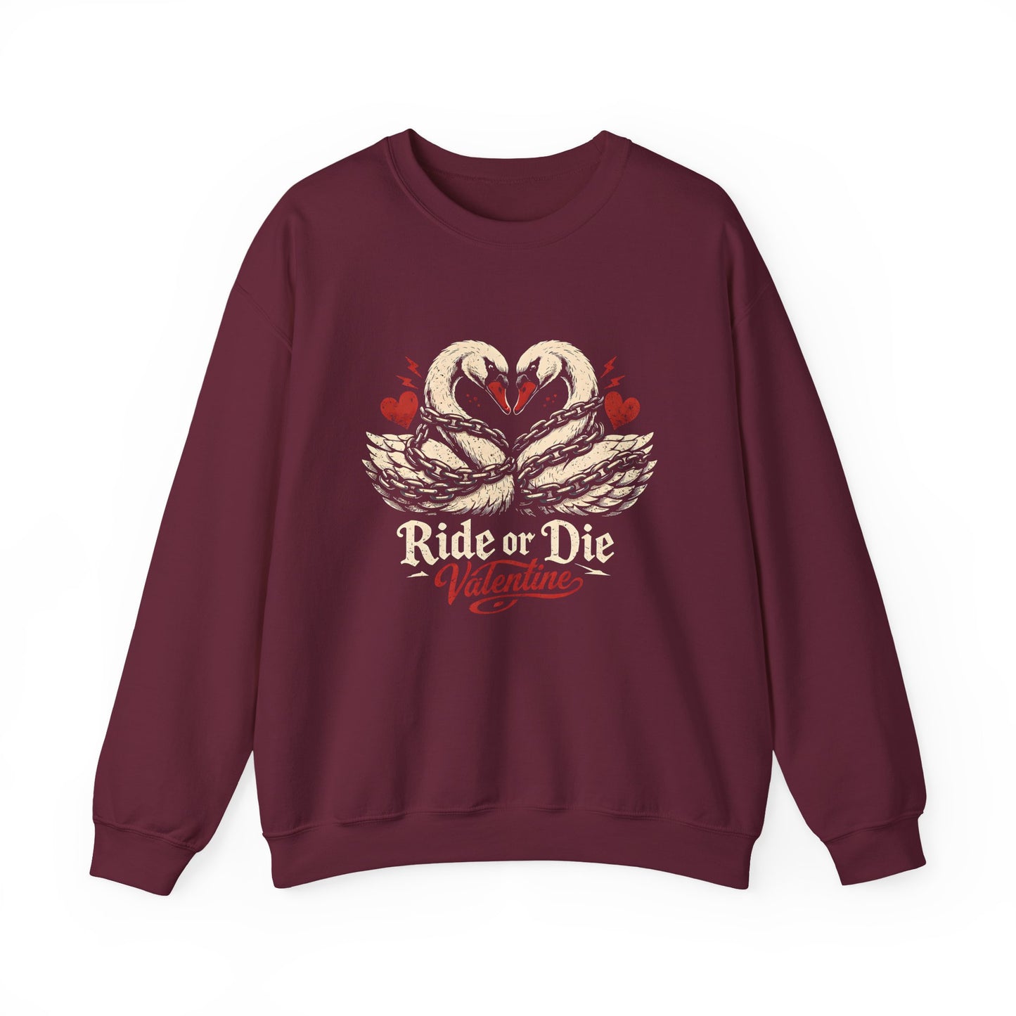 Ride or Die Valentine Sweatshirt | Gothic Valentine Pullover | Dark Romance Couples Sweater