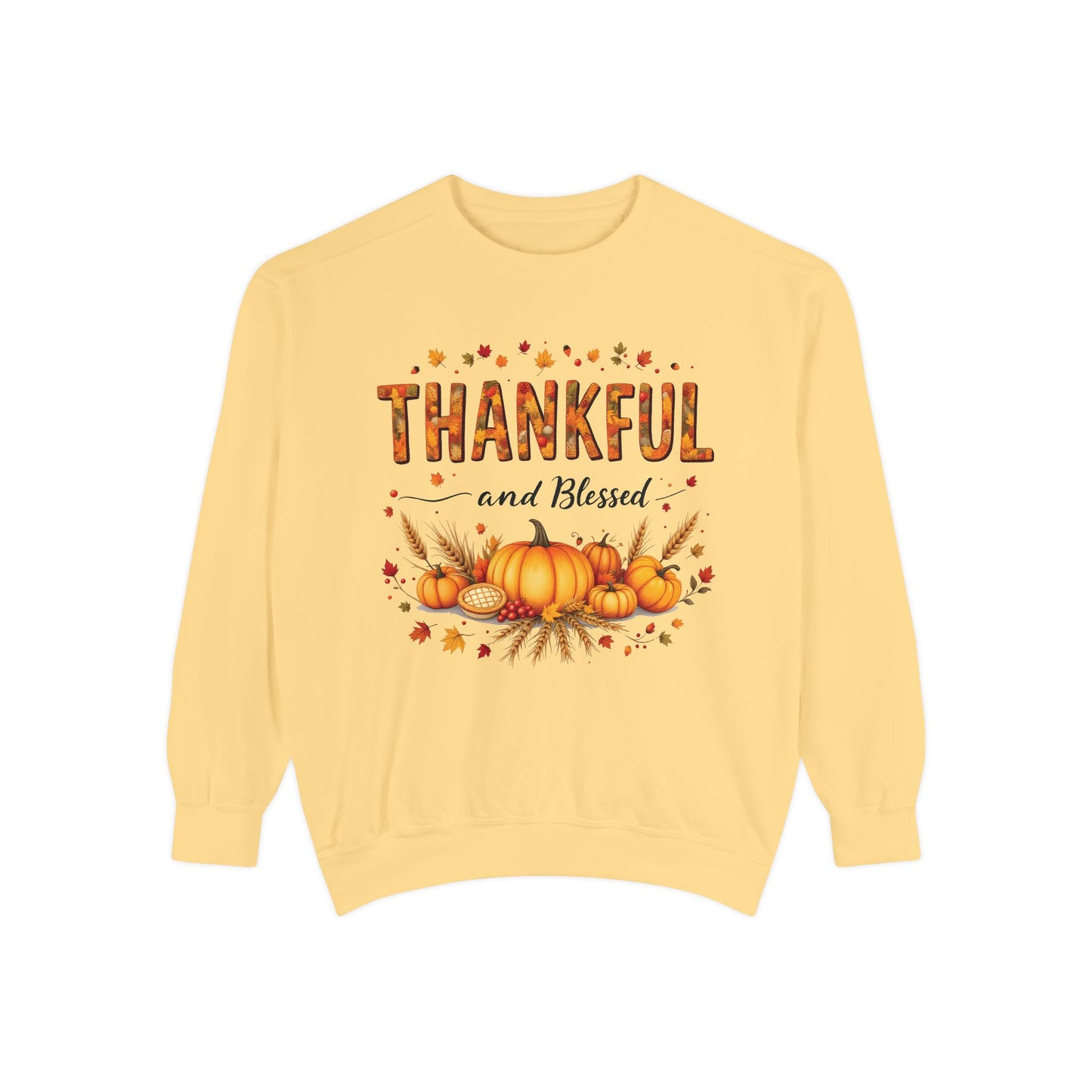 Thankful and Blessed Sweatshirt, Cozy Fall Apparel, Thankful Blessed ,Cotton, Fall Harvest Top, Gratitude Casual Wear.