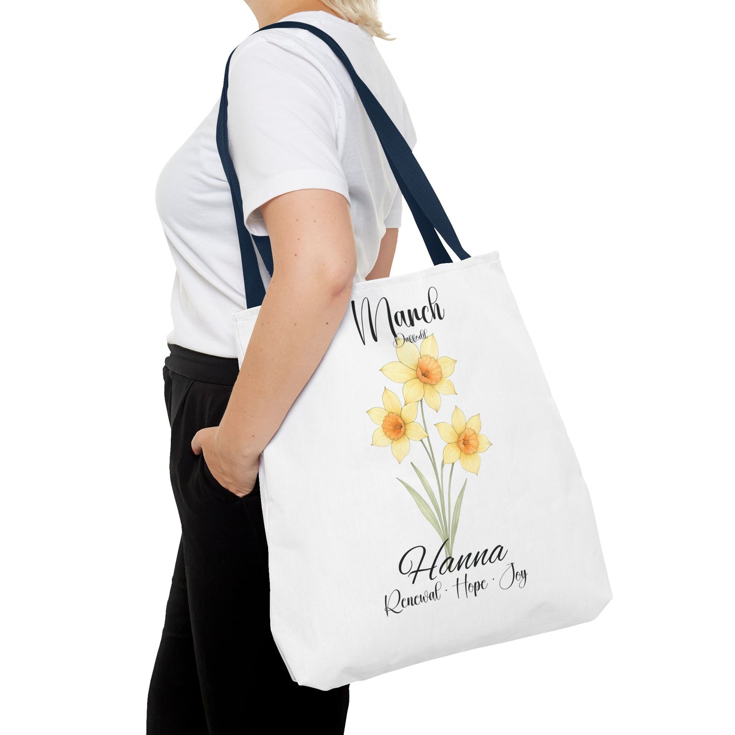 Custom botanical tote bag for her, birth month flower, milestone birthdays, bestfriend gift.