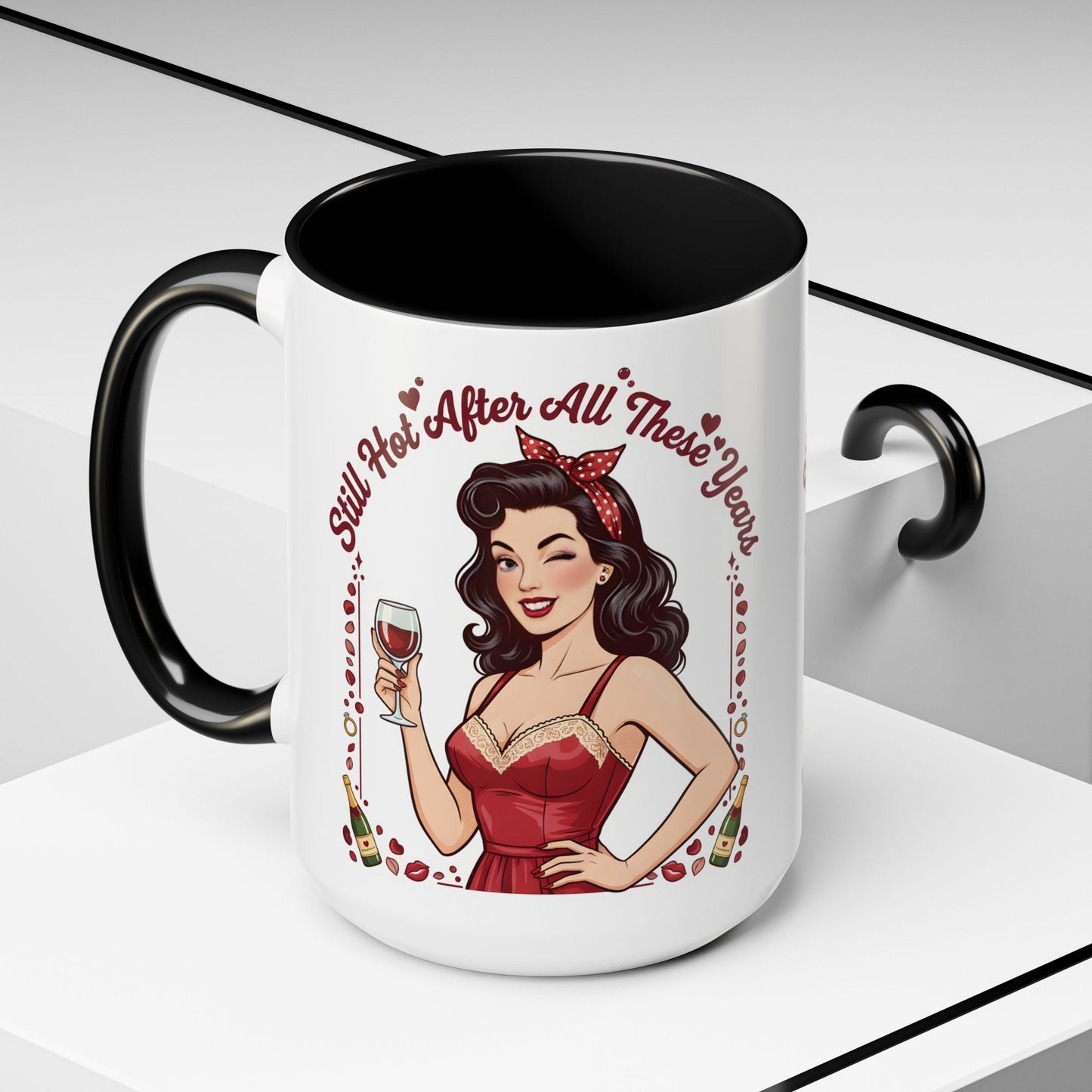 Pin Up Mug | Retro Coffee Mug for Wife | Vintage Anniversary Mug | Valentines Day Gift |