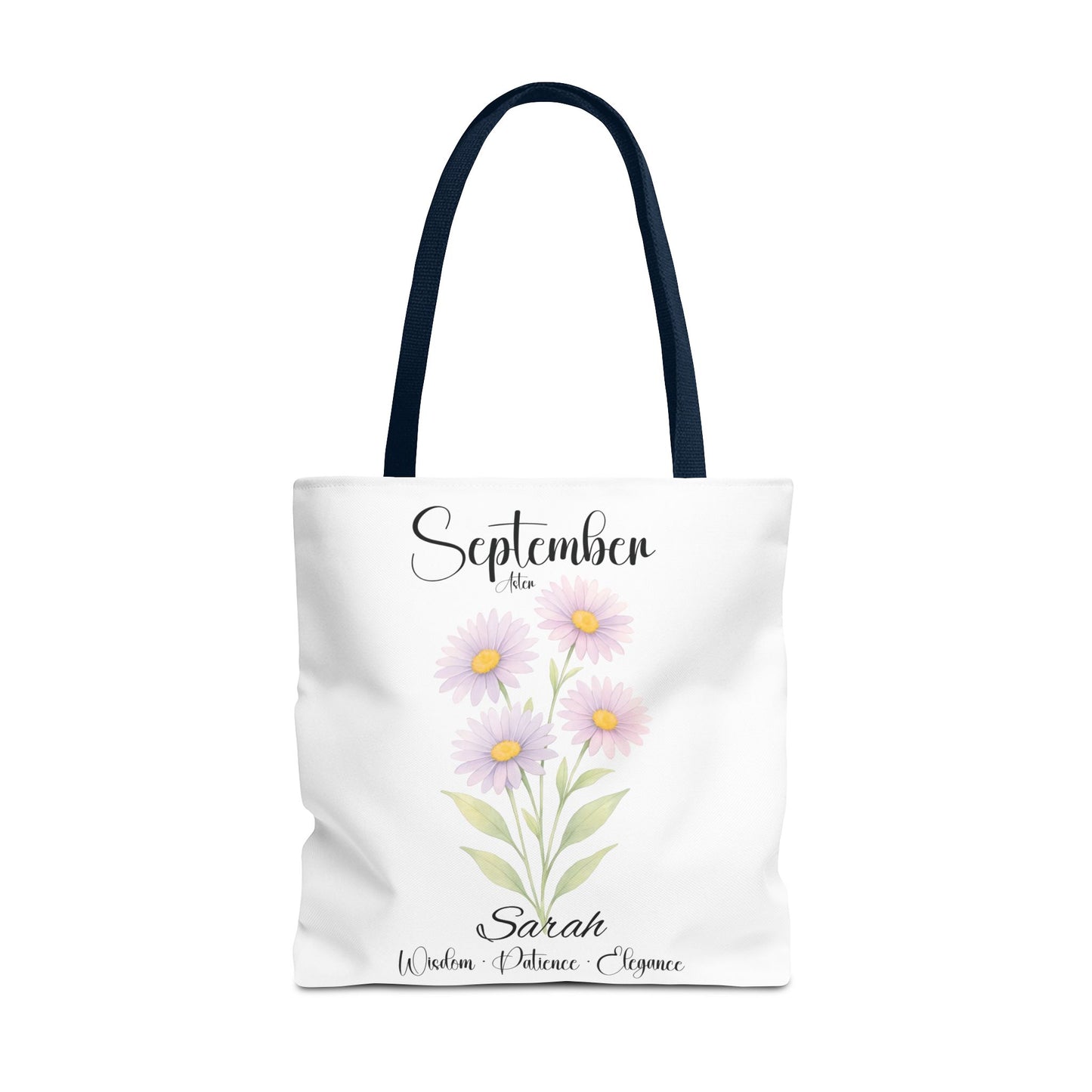 Personalized Best Friend tote bag for her, Birth Month Flower, milestone birthdays.