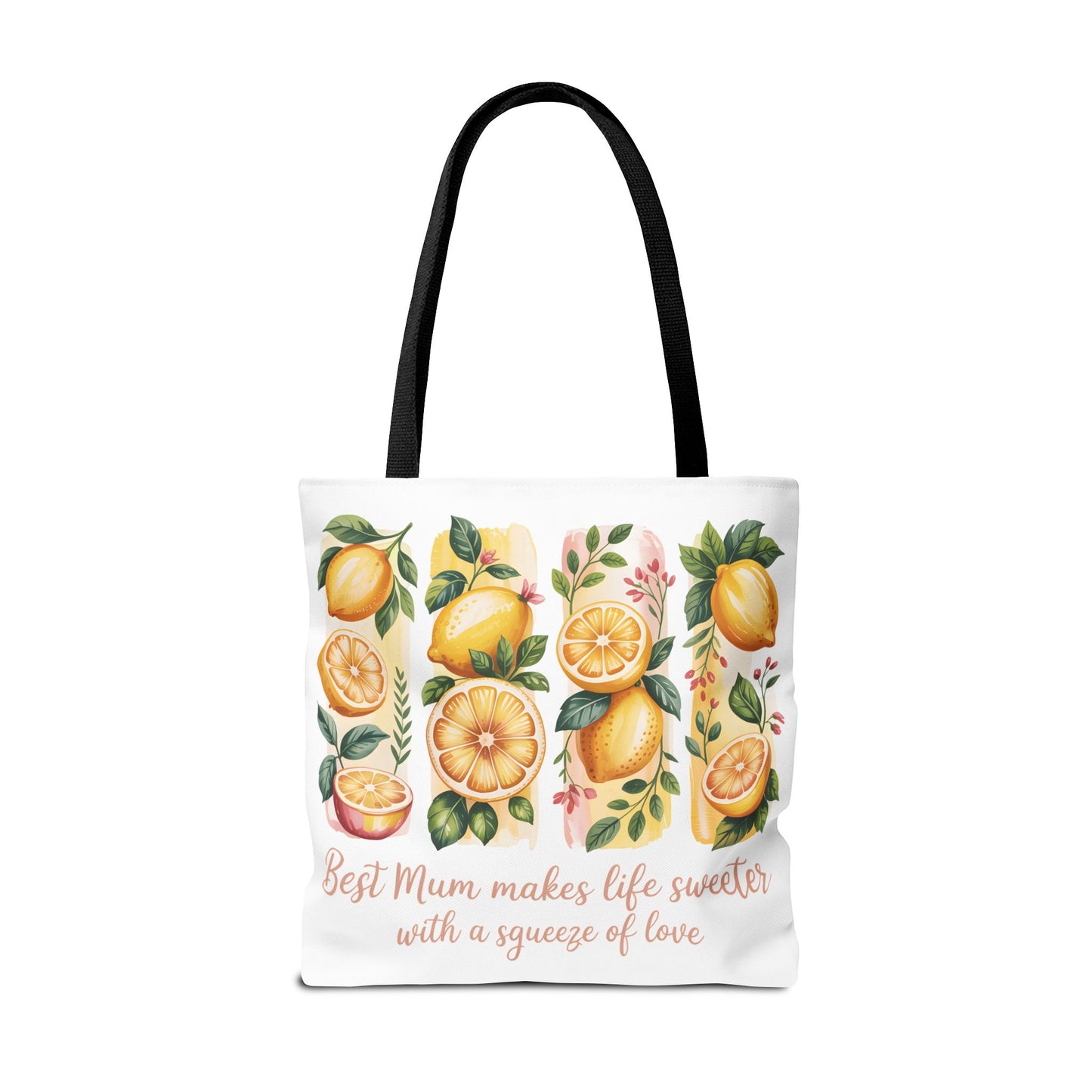 Best Mom Tote Bag, Lemon Print, lemon birthday gift
